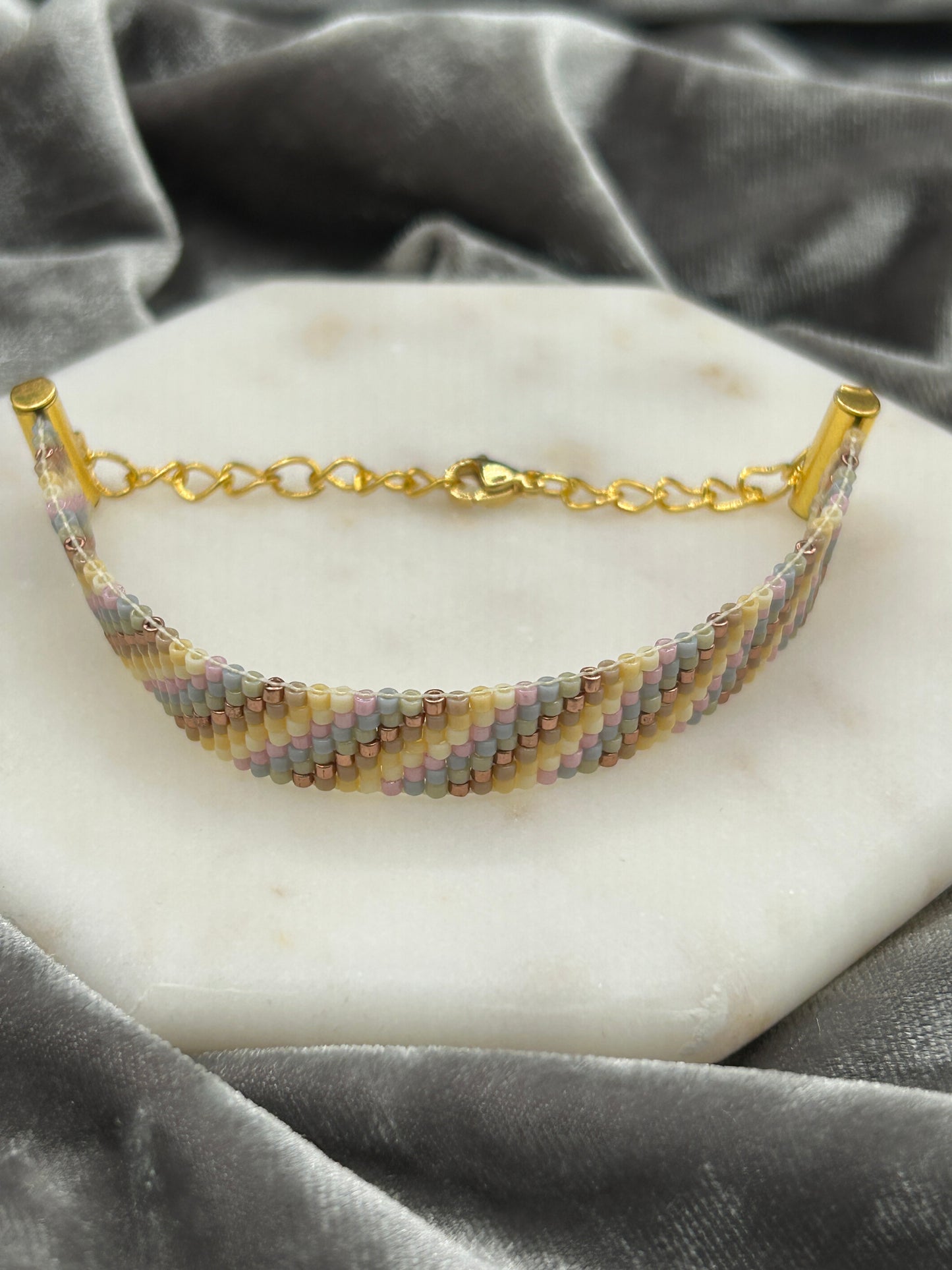 Neutral stripe bracelet