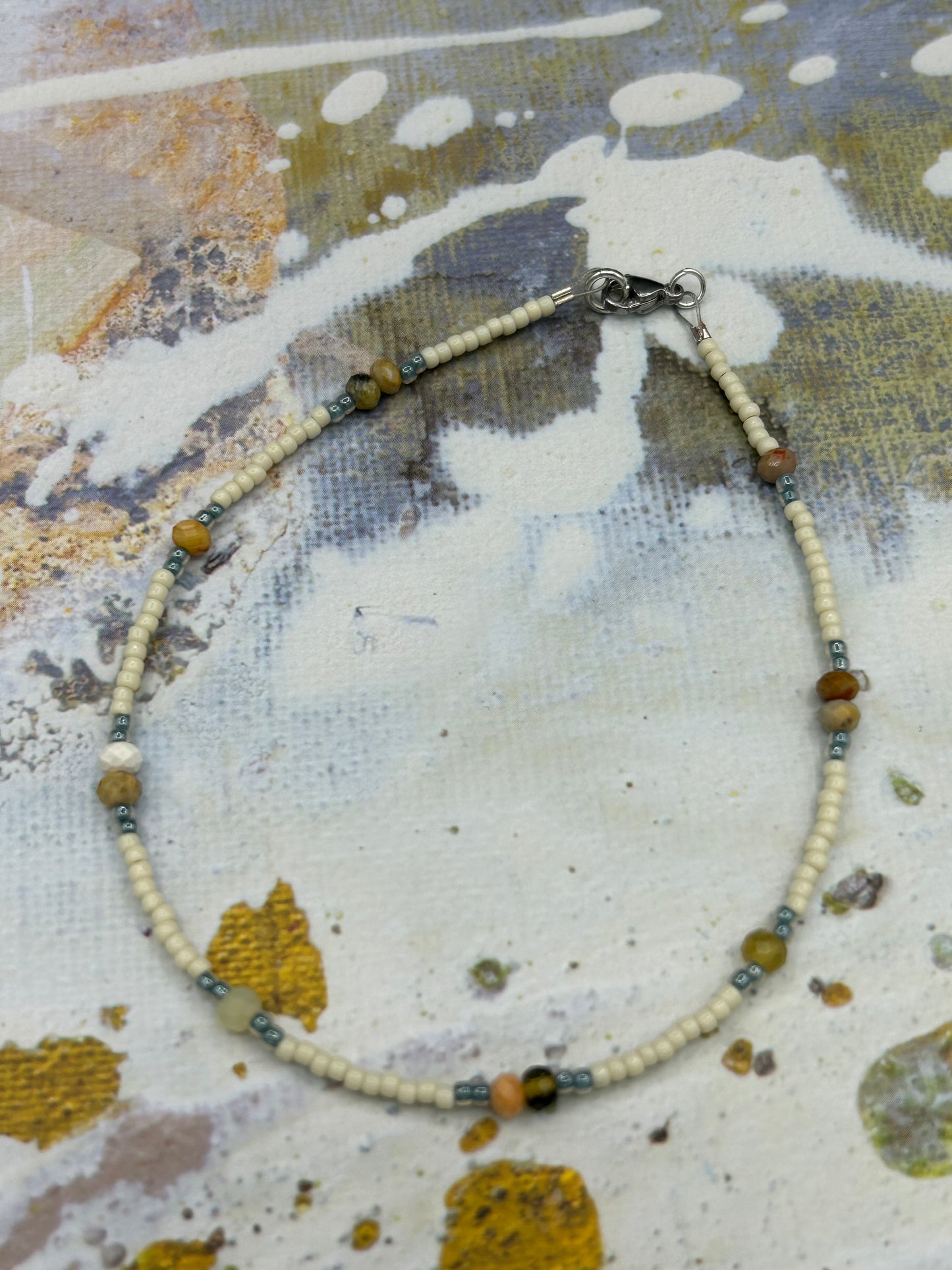 Agate anklet