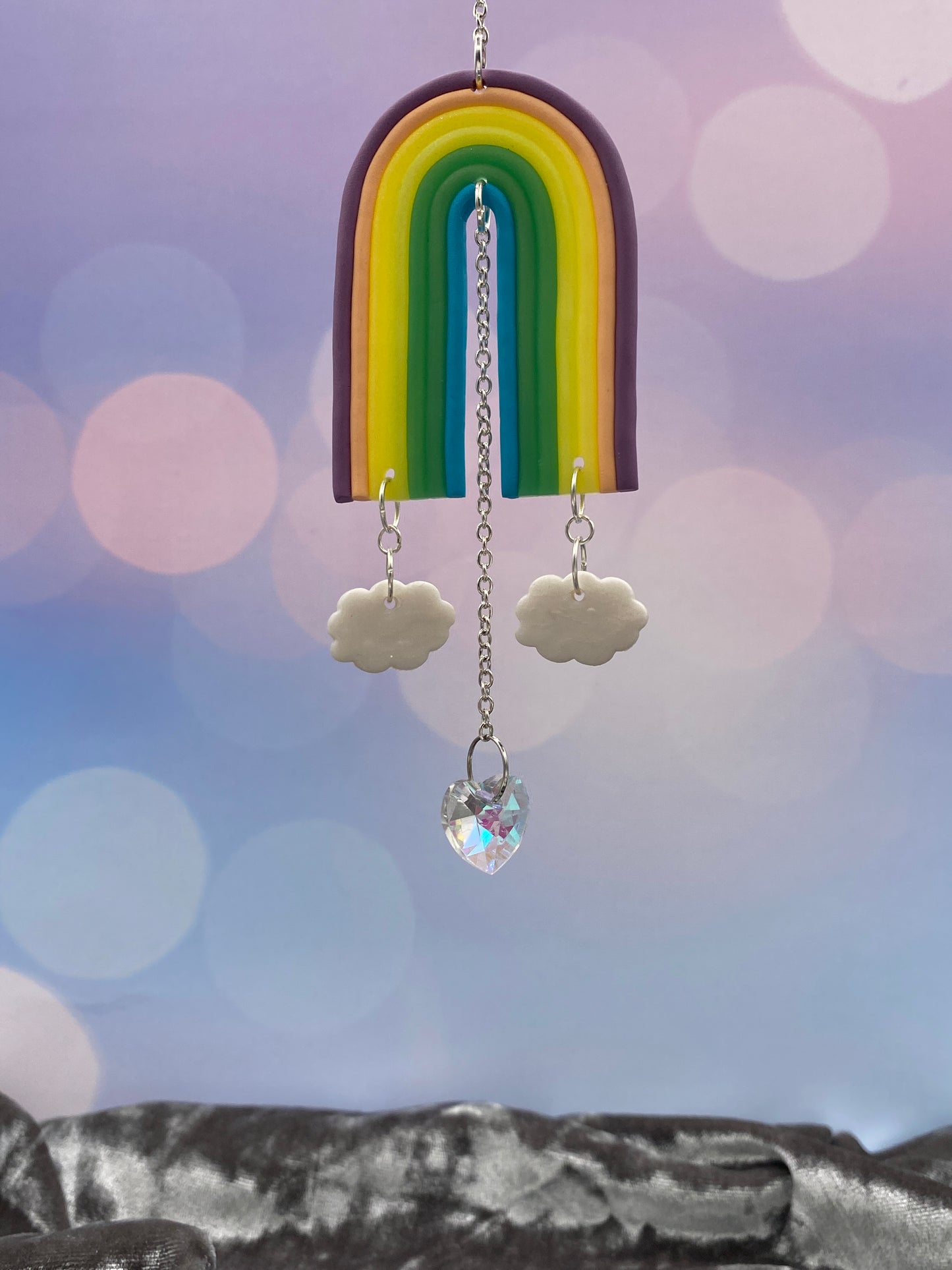 Rainbow Rearview Charm