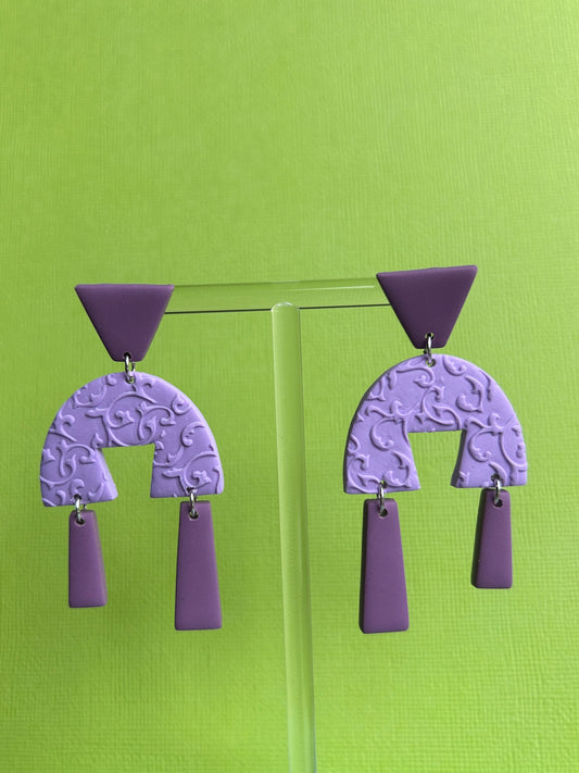 Retro purple dangles