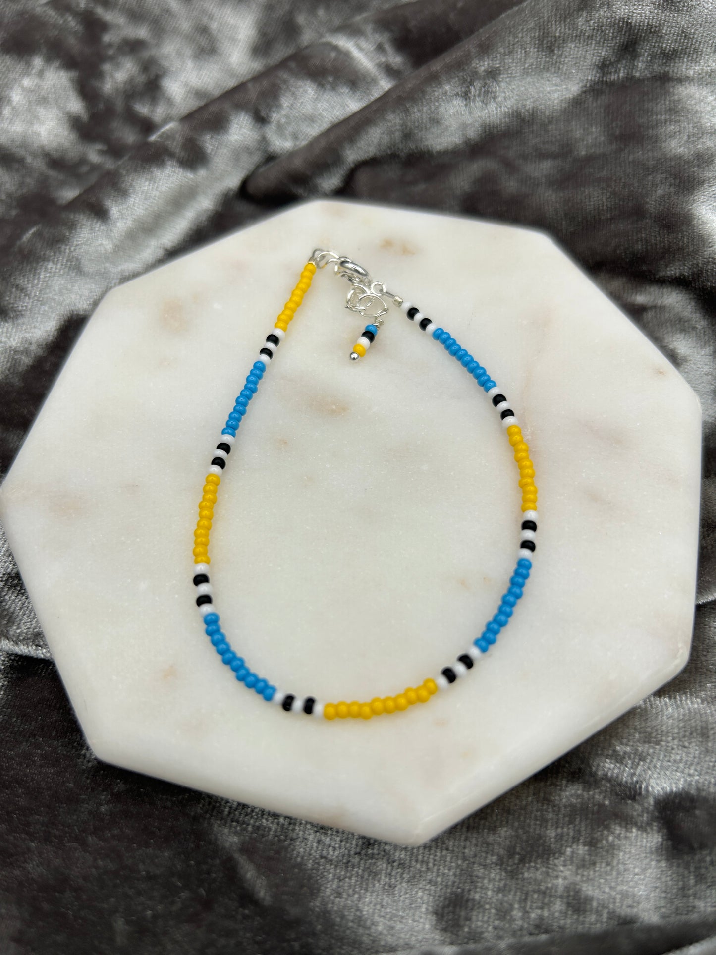 Lemon and blue bracelet