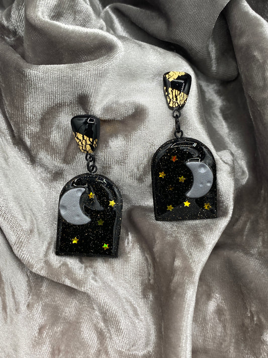 Crescent Night Dangles